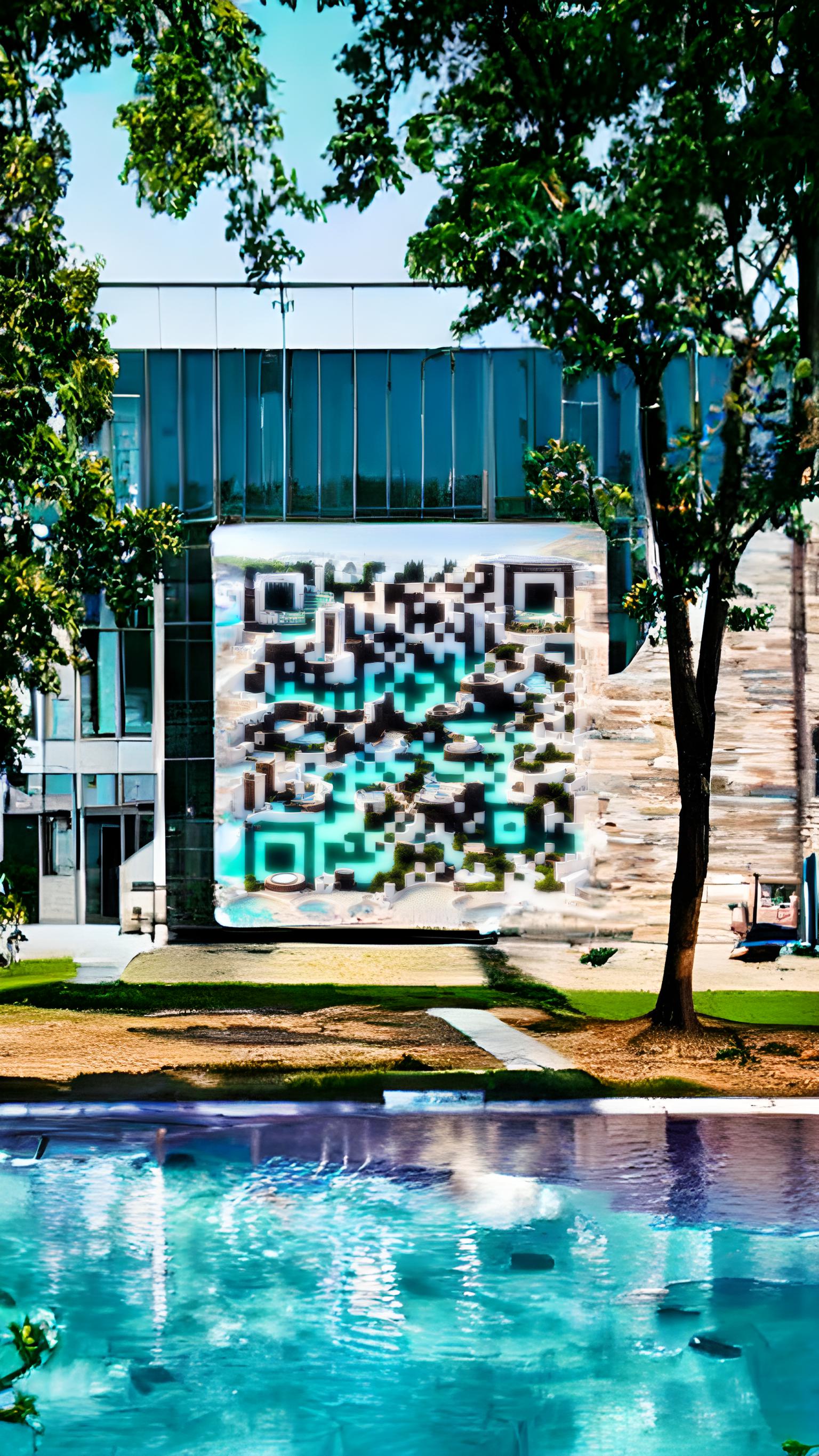 Exemplo de QR code artístico gerado por IA