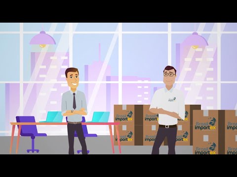 Vídeo institucional em animação 2D da Brasil Importex explicando operações door to door de Comércio Exterior
