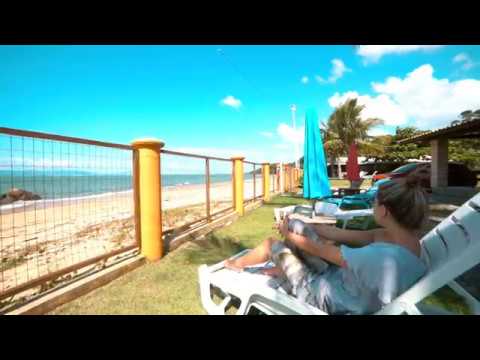 Vídeo da pousada Recanto dos Machados de frente para o mar na Praia de São Miguel, litoral de SC