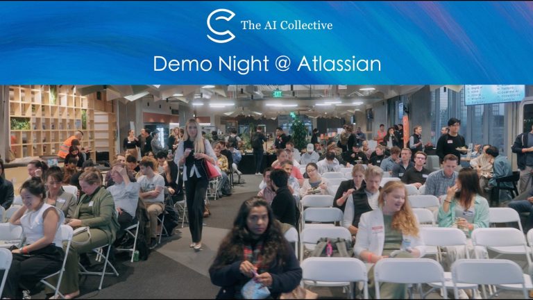 Produção audiovisual do evento Demo Night da Atlassian